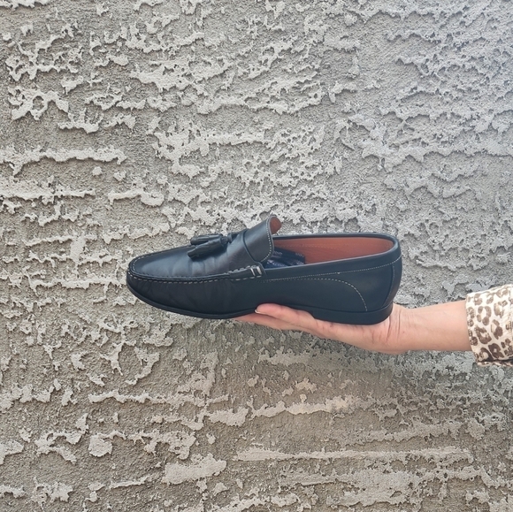 SANTONI LEATHER TASSEL LOAFER - Picture 5 of 11